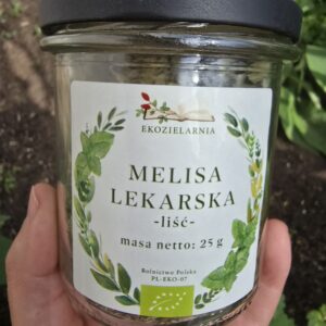 melisa lekarska liść 25g (słoik)